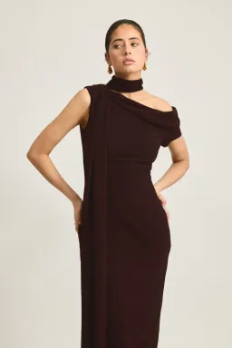Tojha Izara Maxi Dress Brown Size AU 8 for rent on The Volte - image 4