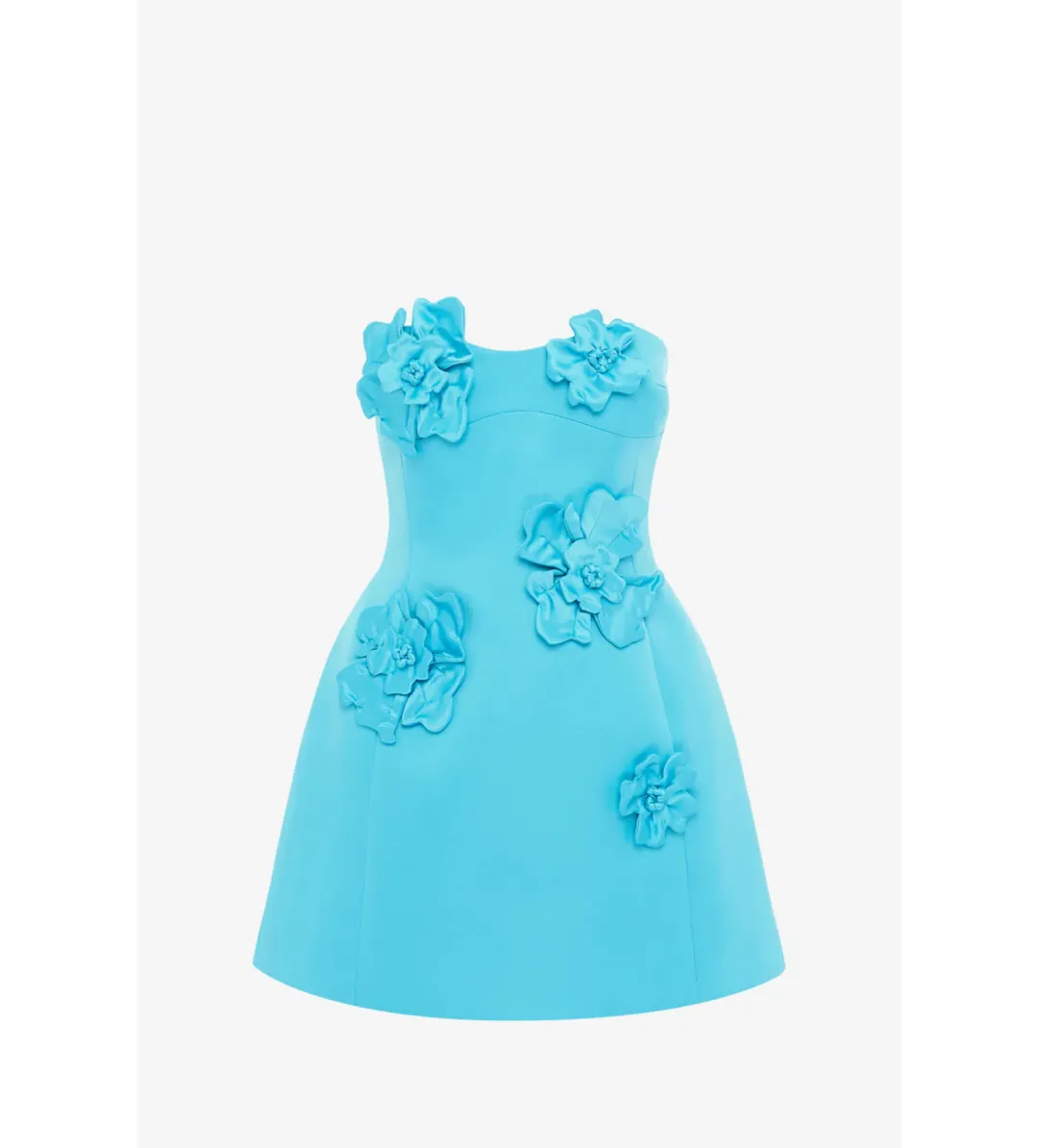 Leo Lin Petal Bustier Mini Dress Aqua Size 12 for rent on The Volte - main image