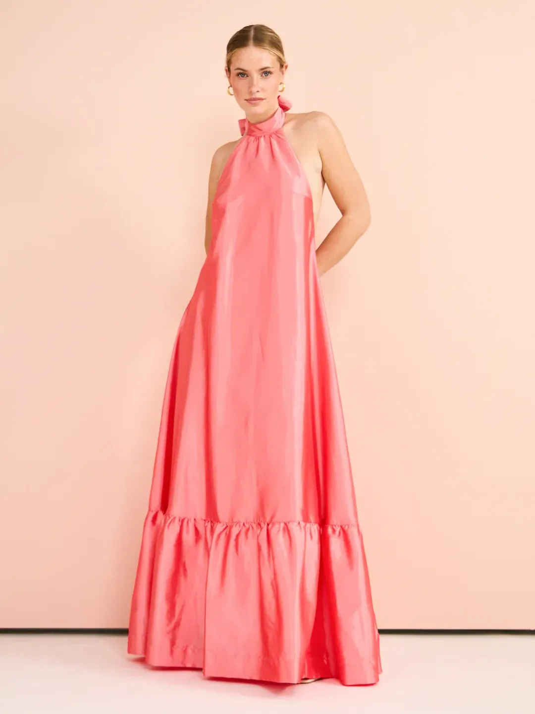 Hansen and Gretel Gateau Gown in Watermelon Pink Size AU 8 for rent on The Volte - main image