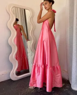 Hansen and Gretel Gateau Gown in Watermelon Pink Size AU 8 for rent on The Volte - image 2