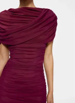 Effie Kats Phoneix Mini Dress Burgundy Size AU 8 for rent on The Volte - image 3