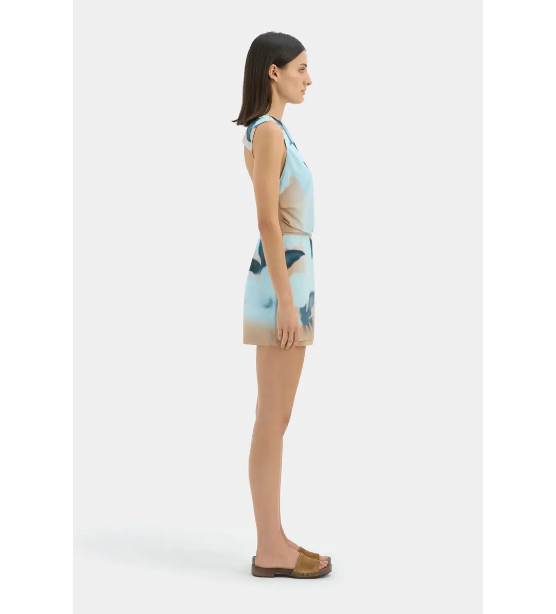 Sir The Label Serene Mini Dress Sequoia Blue Floral Size 1/AU 8 for rent on The Volte - main image
