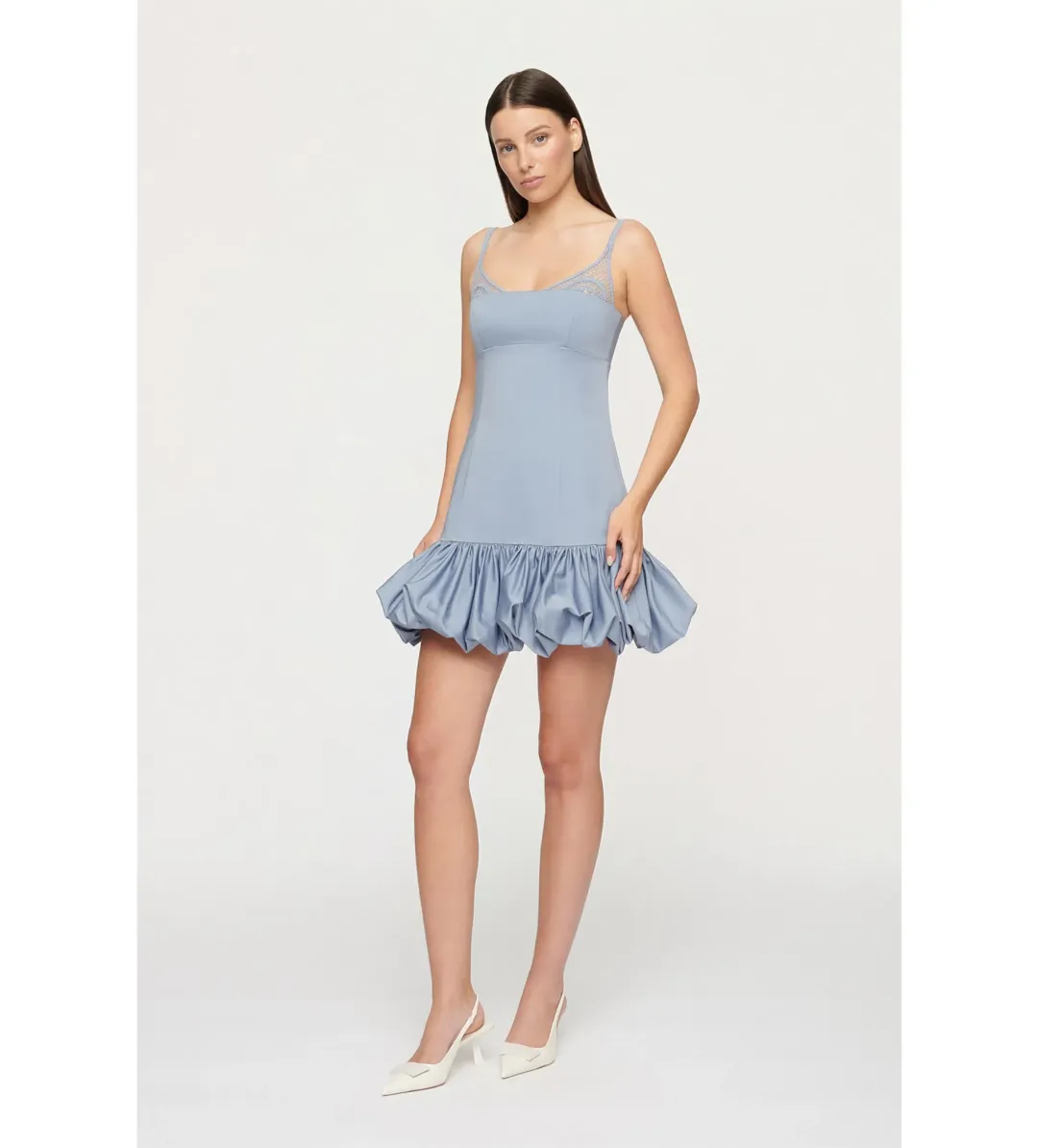Clea Daisy Mini Dress in Hydrangea Size S/ AU 8 for rent on The Volte - main image