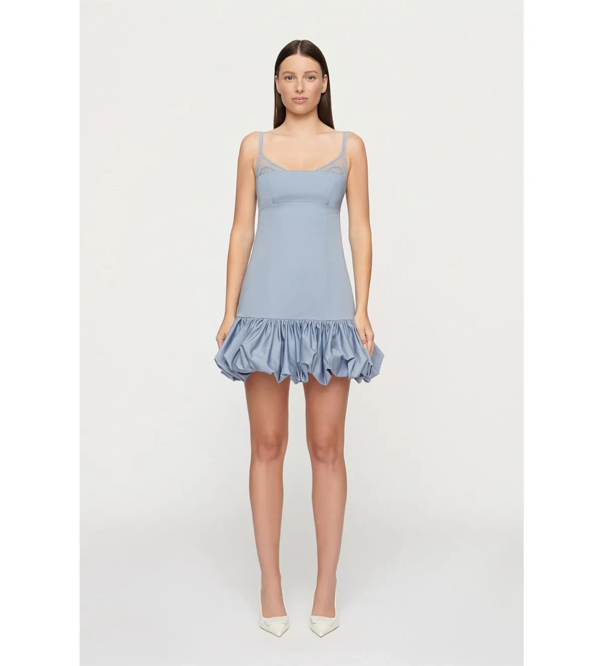 Clea Daisy Mini Dress in Hydrangea Size S/ AU 8 for rent on The Volte - main image