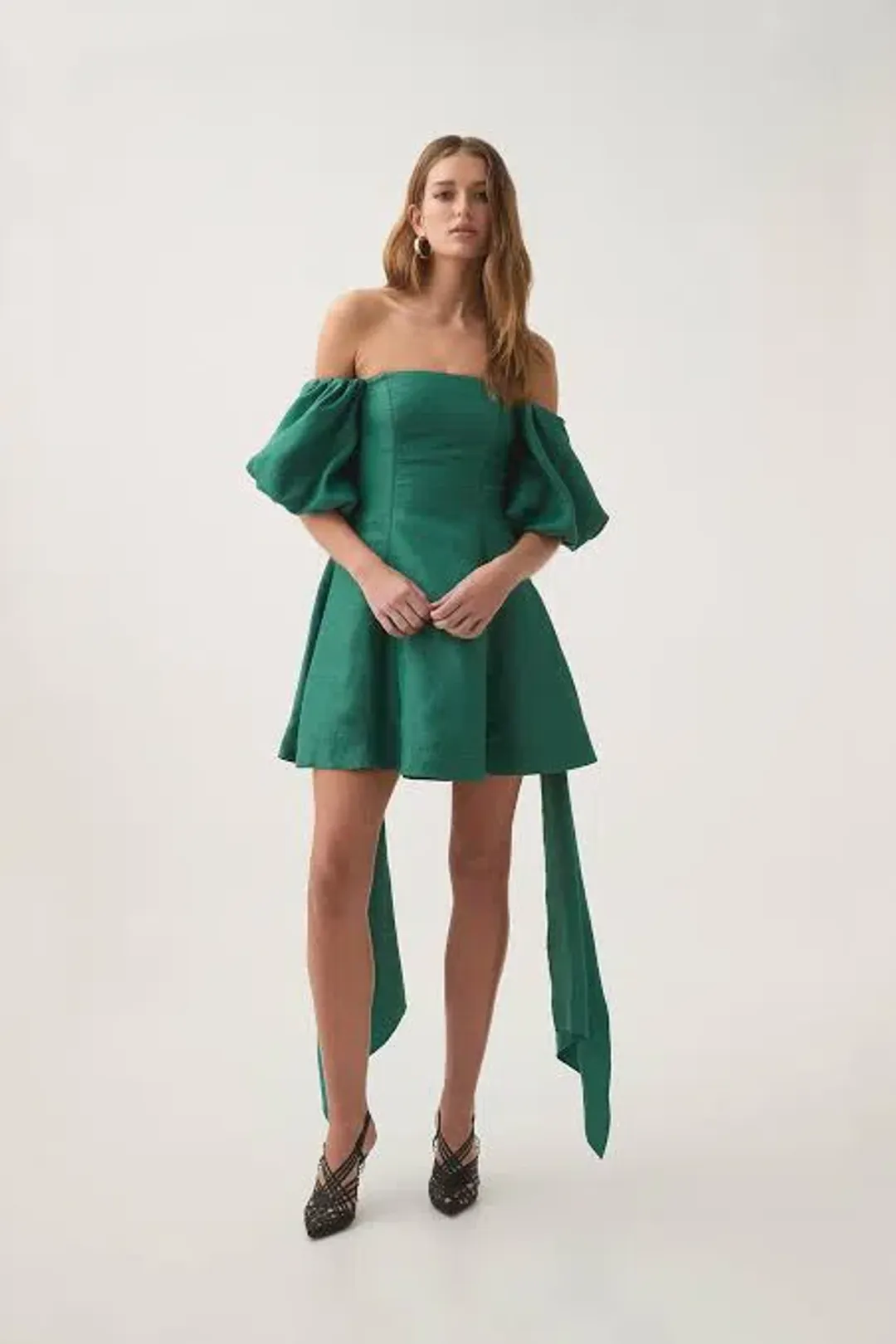 AJE Incarnation Mini Dress Green Size 10 for rent on The Volte - main image