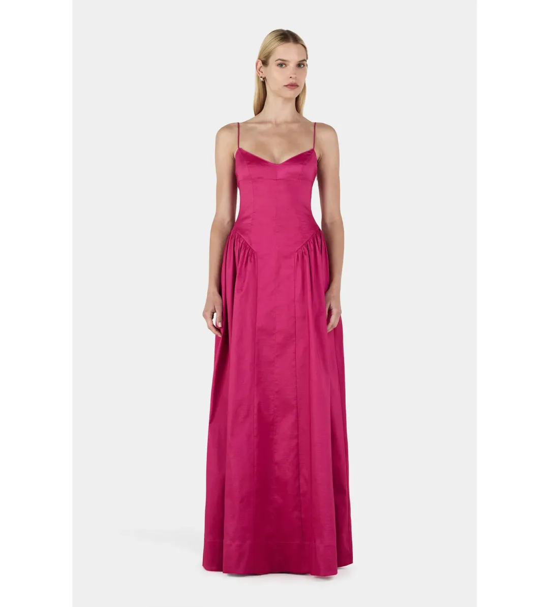 Hansen and Gretel Bellini Taffeta Gown Magenta Size AU 8 for rent on The Volte - main image