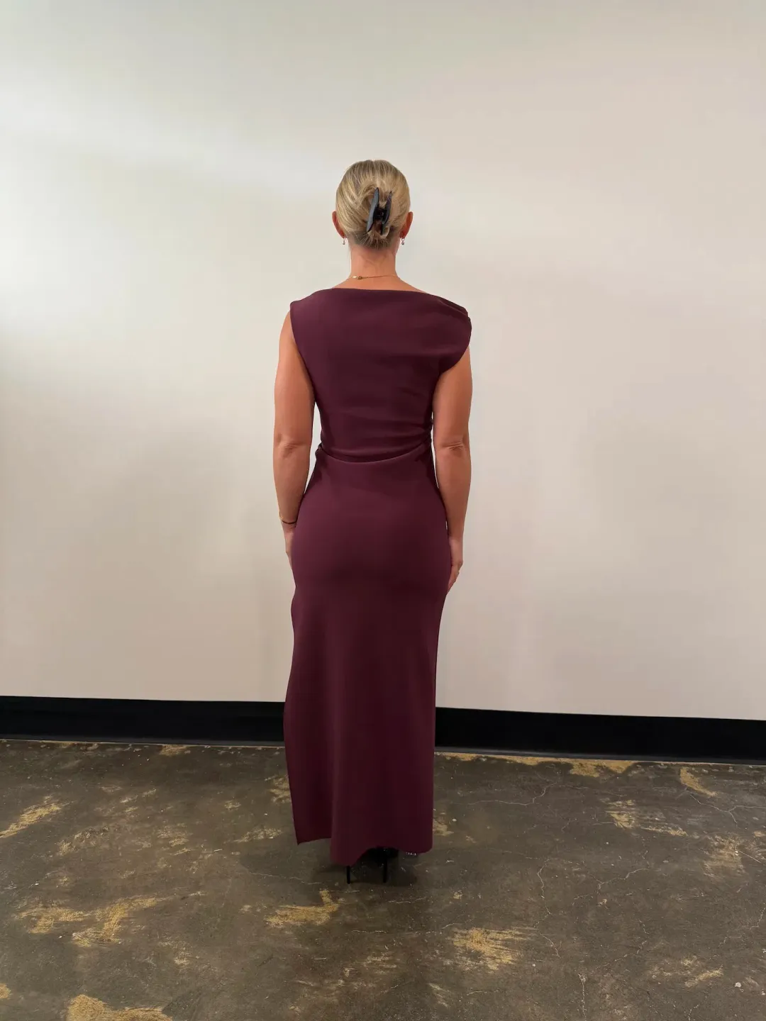 Bec & Bridge Leora Asym Maxi Dress Plum Size 10 for rent on The Volte - main image