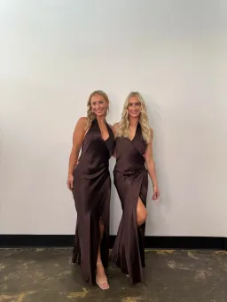 BEC & BRIDGE ELISIA WRAP MAXI DRESS / DARK CHOCOLATE / SIZE 6 for rent on The Volte - image 4