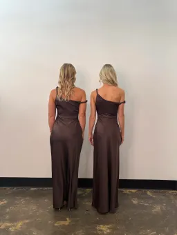 Bec & Bridge Lunetta Twist Strap Dress Dark Chocolate Size 10 for rent on The Volte - image 5