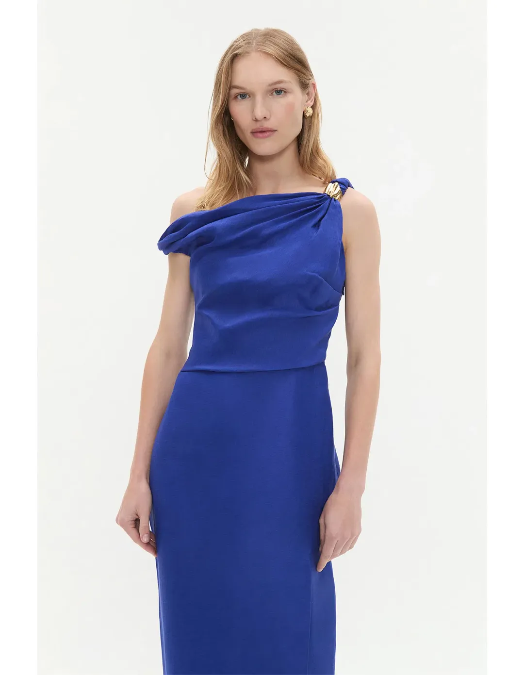 Aje Bridgette Midi Dress Cobalt Blue Size 12 for rent on The Volte - main image