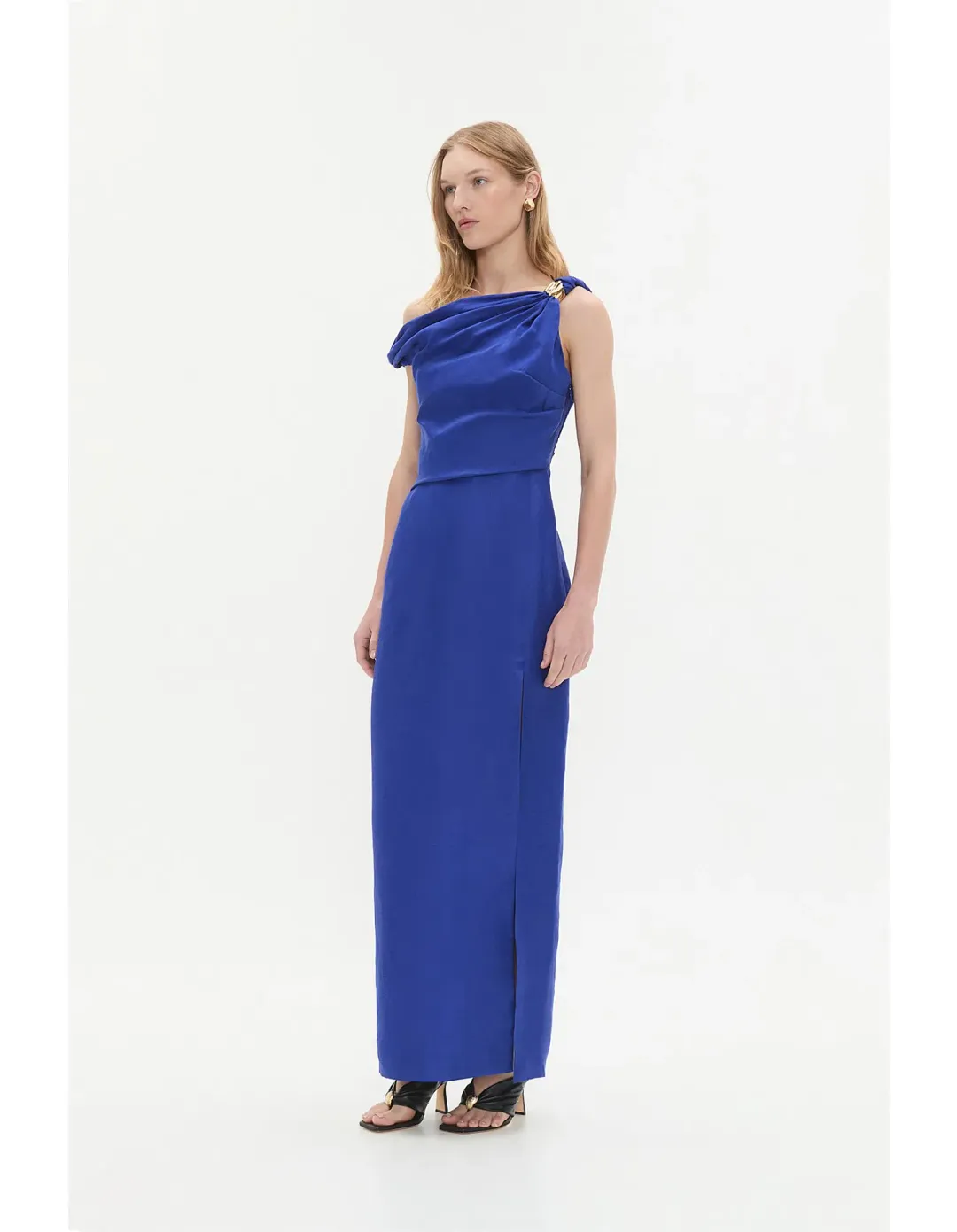 Aje Bridgette Midi Dress Cobalt Blue Size 12 for rent on The Volte - main image