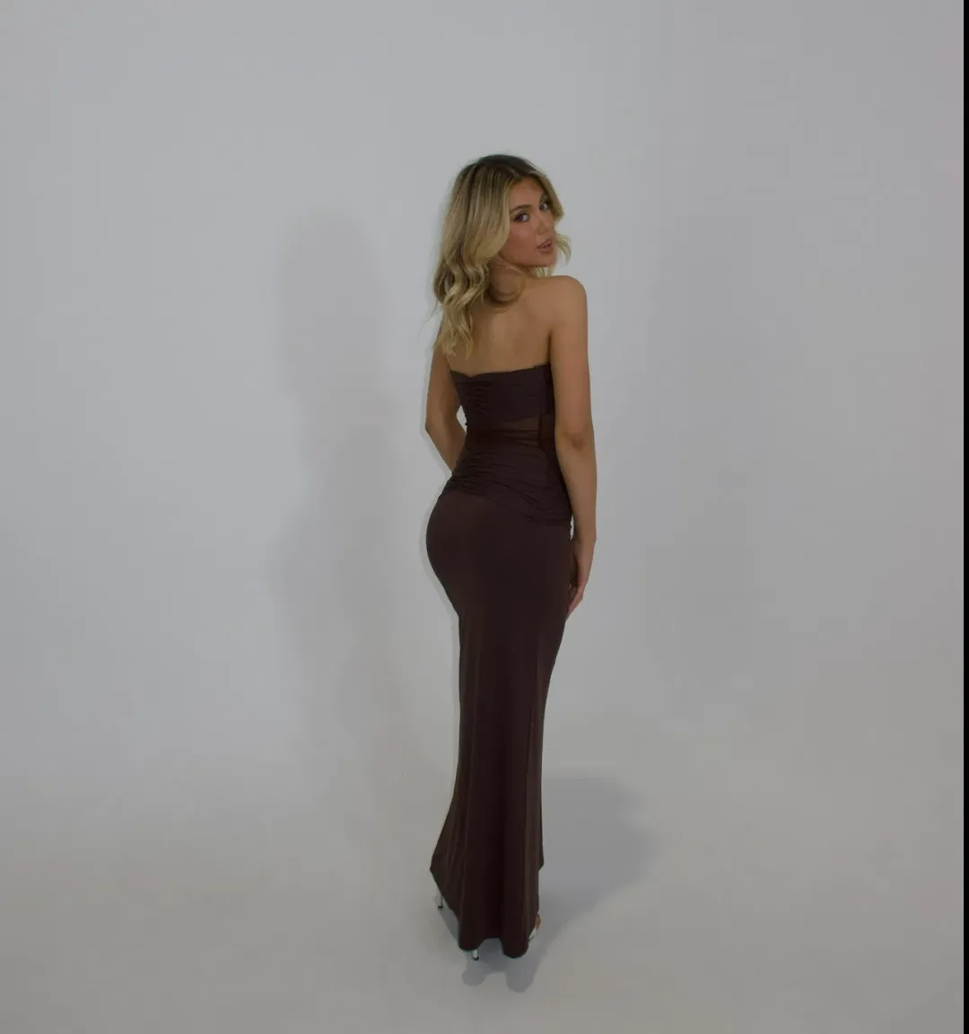 Sasha Therese Amara Maxi Dress Brown Size 8 for rent on The Volte - main image