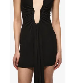 MISHA Jennifer Cupro Mini Dress , Black Size 6/XS for rent on The Volte - image 4