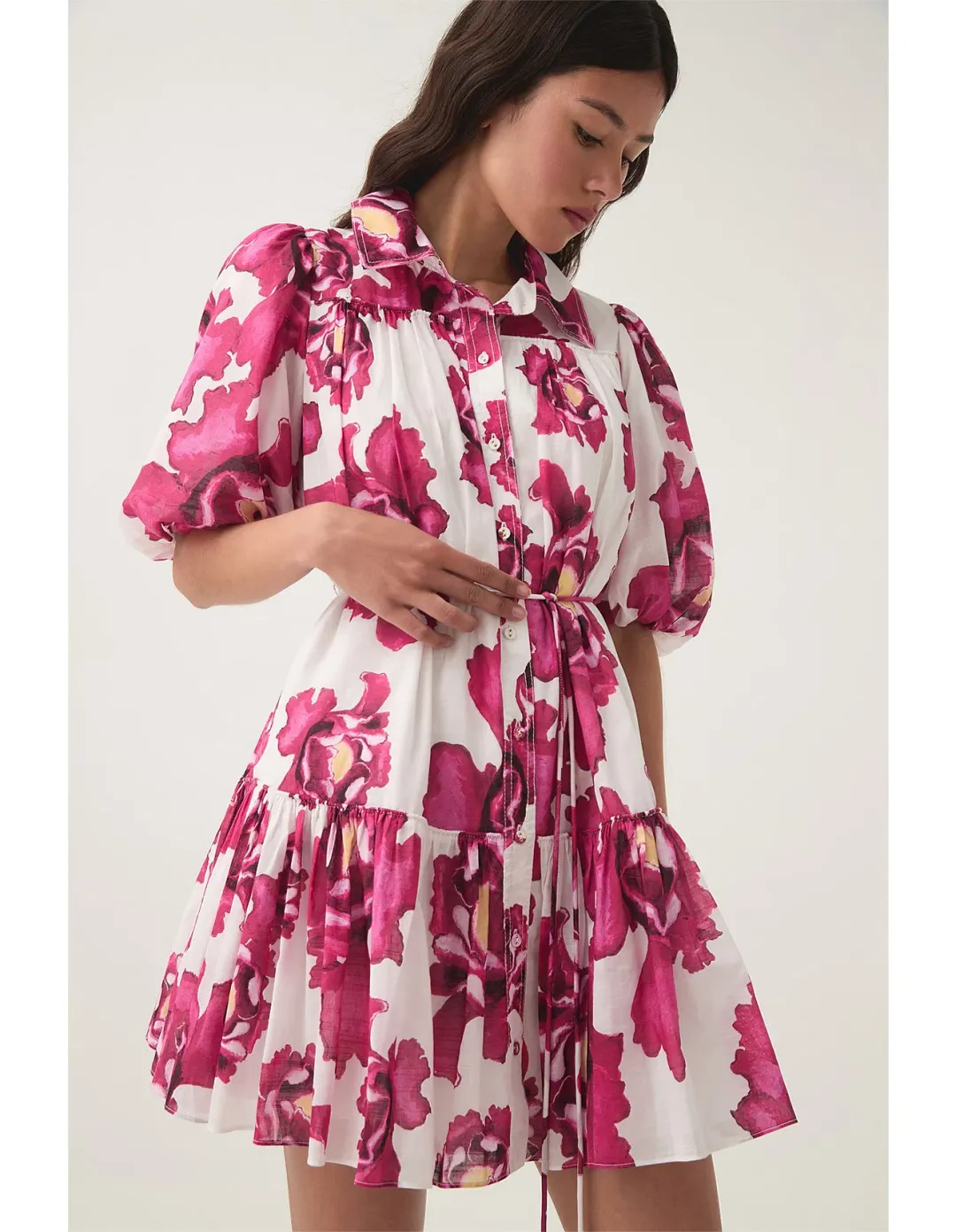 AJE ELIZA SMOCK MINI DRESS SIZE 4 for rent on The Volte - main image