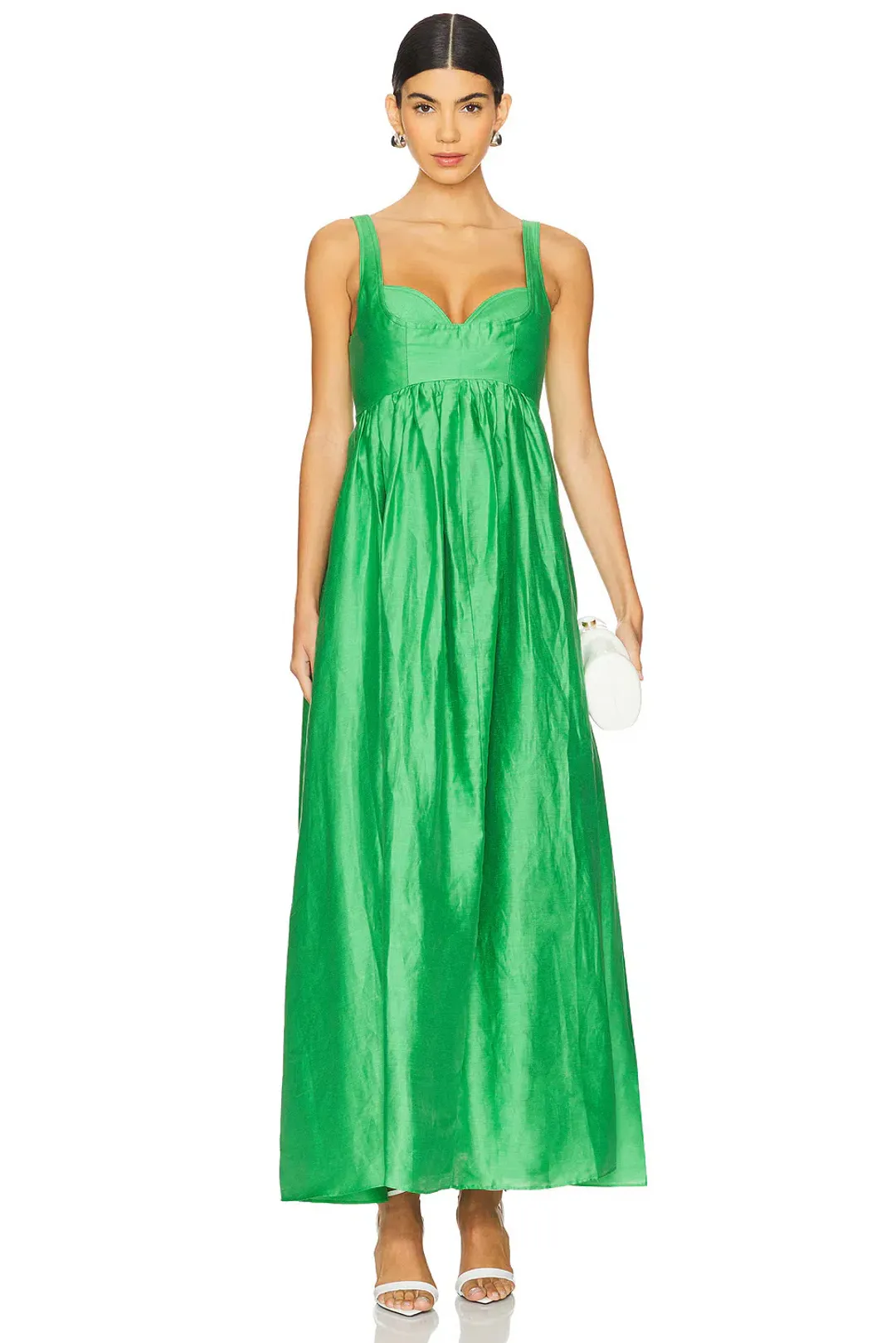 Acler Sandgate Maxi Dress Shamrock Green Size AU 12 for rent on The Volte - main image