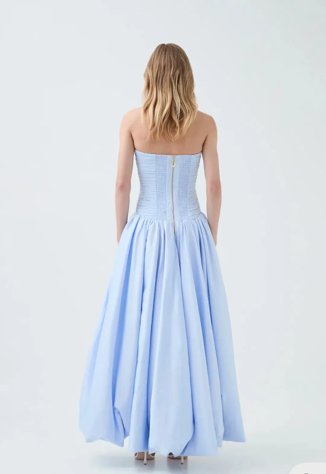 Aje Violette Bubble Hem Maxi Blue Size AU 6  for rent on The Volte - main image