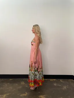 Alemais Contessa Midi Sundress Pink Print Size 8 for rent on The Volte - image 2