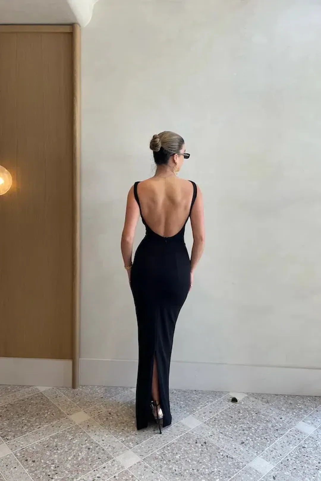 Effie Kats Verona Maxi Gown in Black Size AU 6 for rent on The Volte - main image
