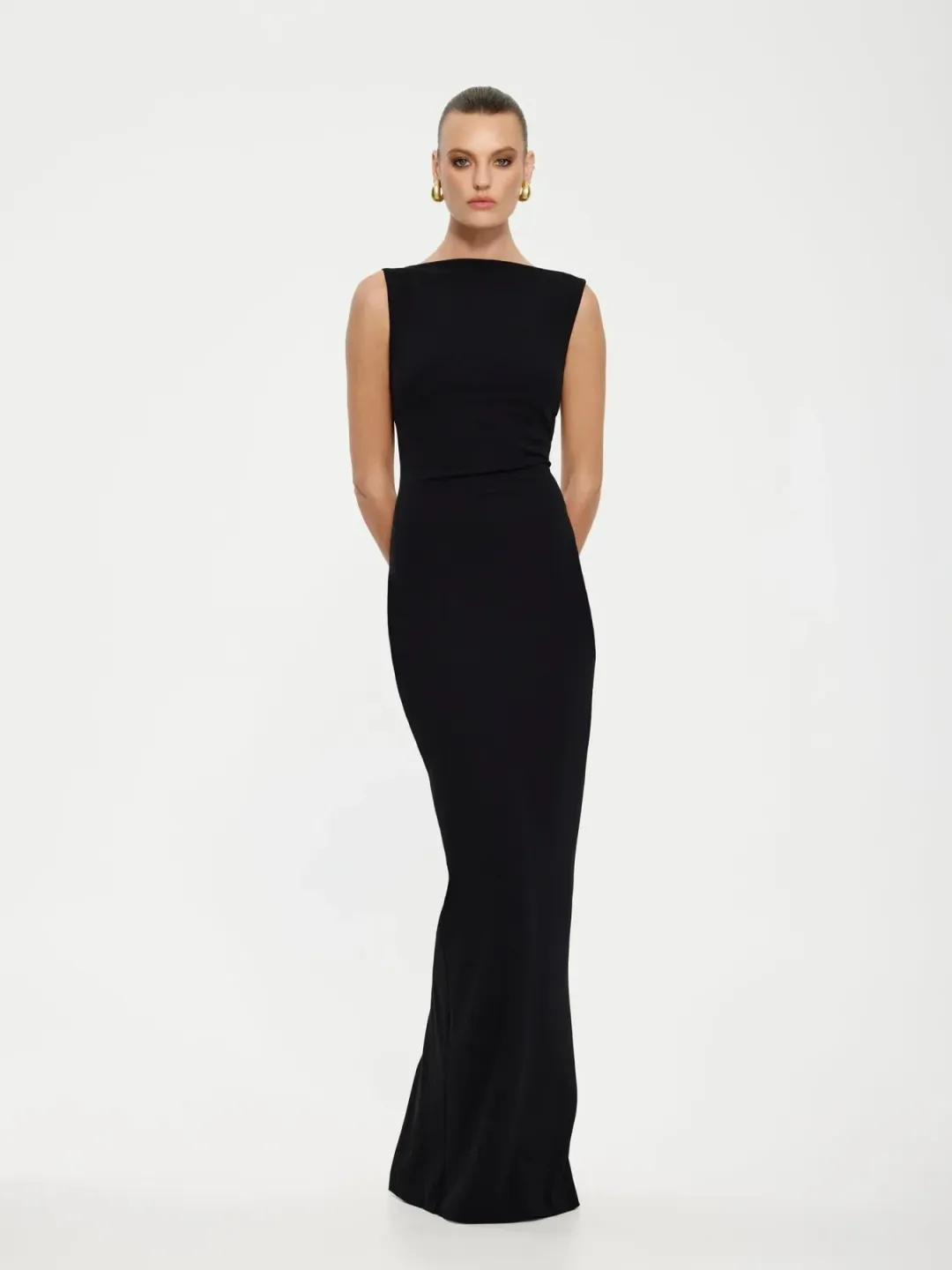 Effie Kats Verona Maxi Gown in Black Size AU 6 for rent on The Volte - main image