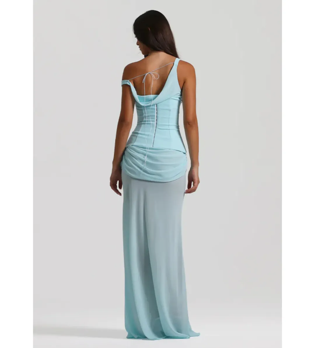Natalie Rolt Cadence Gown Maxi in Baby Blue Size AU 8 for rent on The Volte - main image
