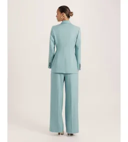 Saba Suki Classic Wool Blazer Seafoam Size 12 for rent on The Volte - image 3