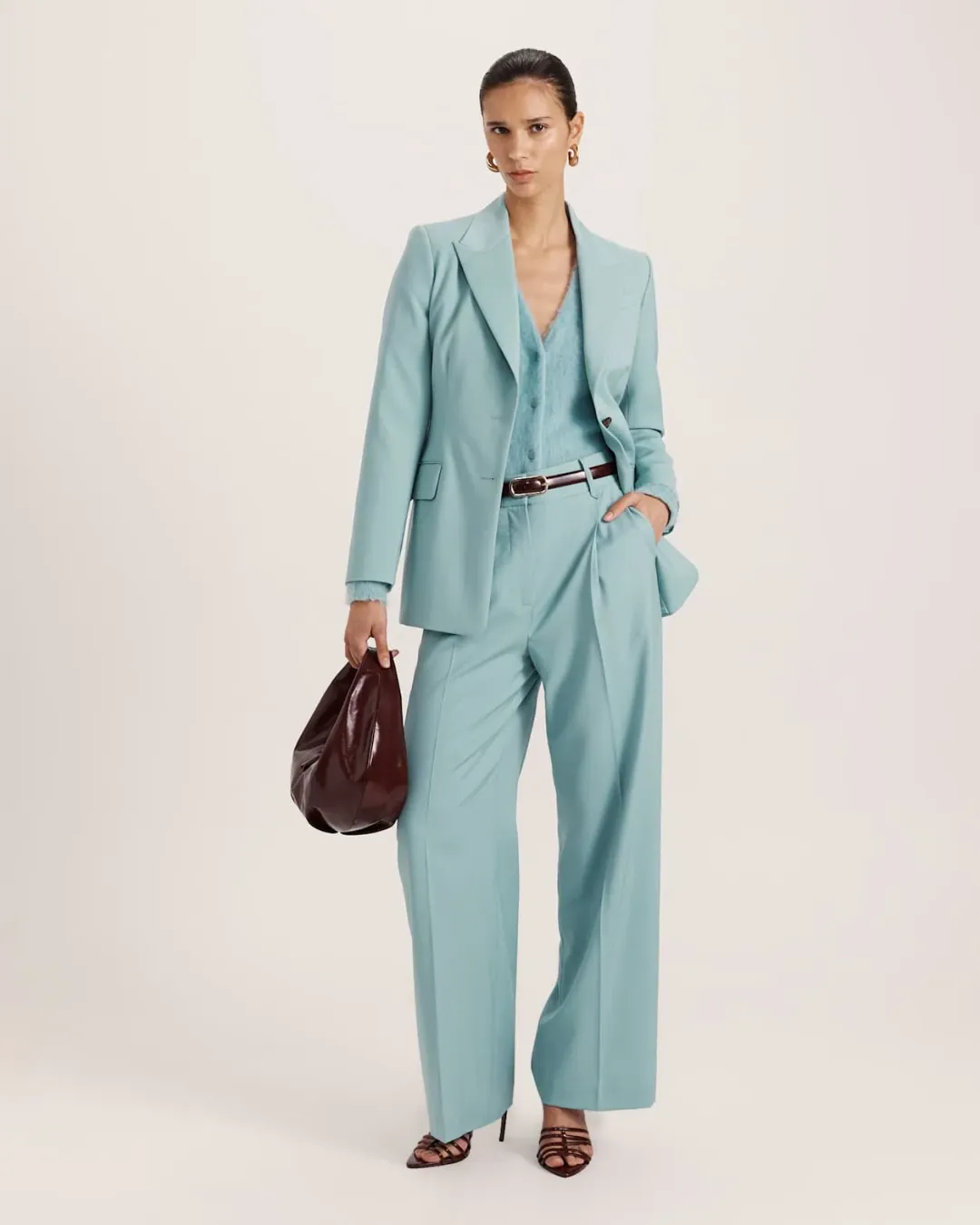 Saba Suki Classic Blazer Seafoam Size 12  for rent on The Volte - main image