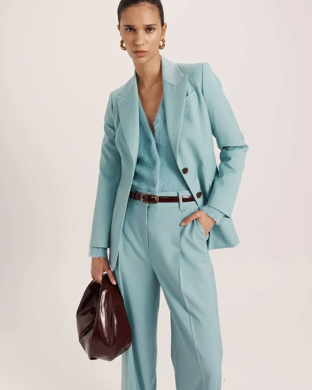 Saba Suki Classic Blazer Seafoam Size 12  for rent on The Volte - main image