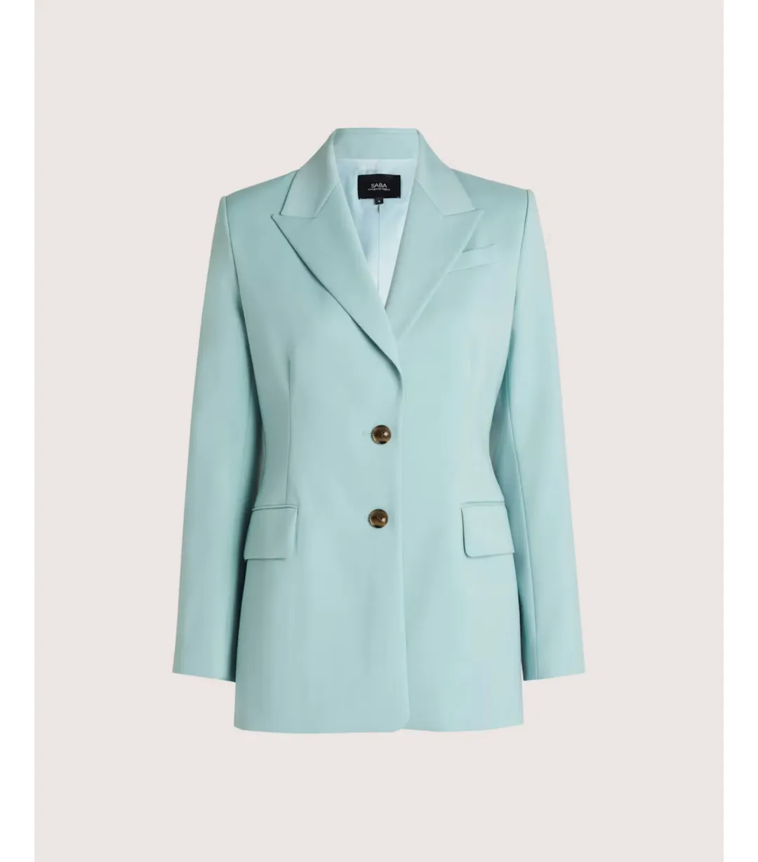Saba Suki Classic Wool Blazer in Seafoam Size AU 12  for rent on The Volte - main image