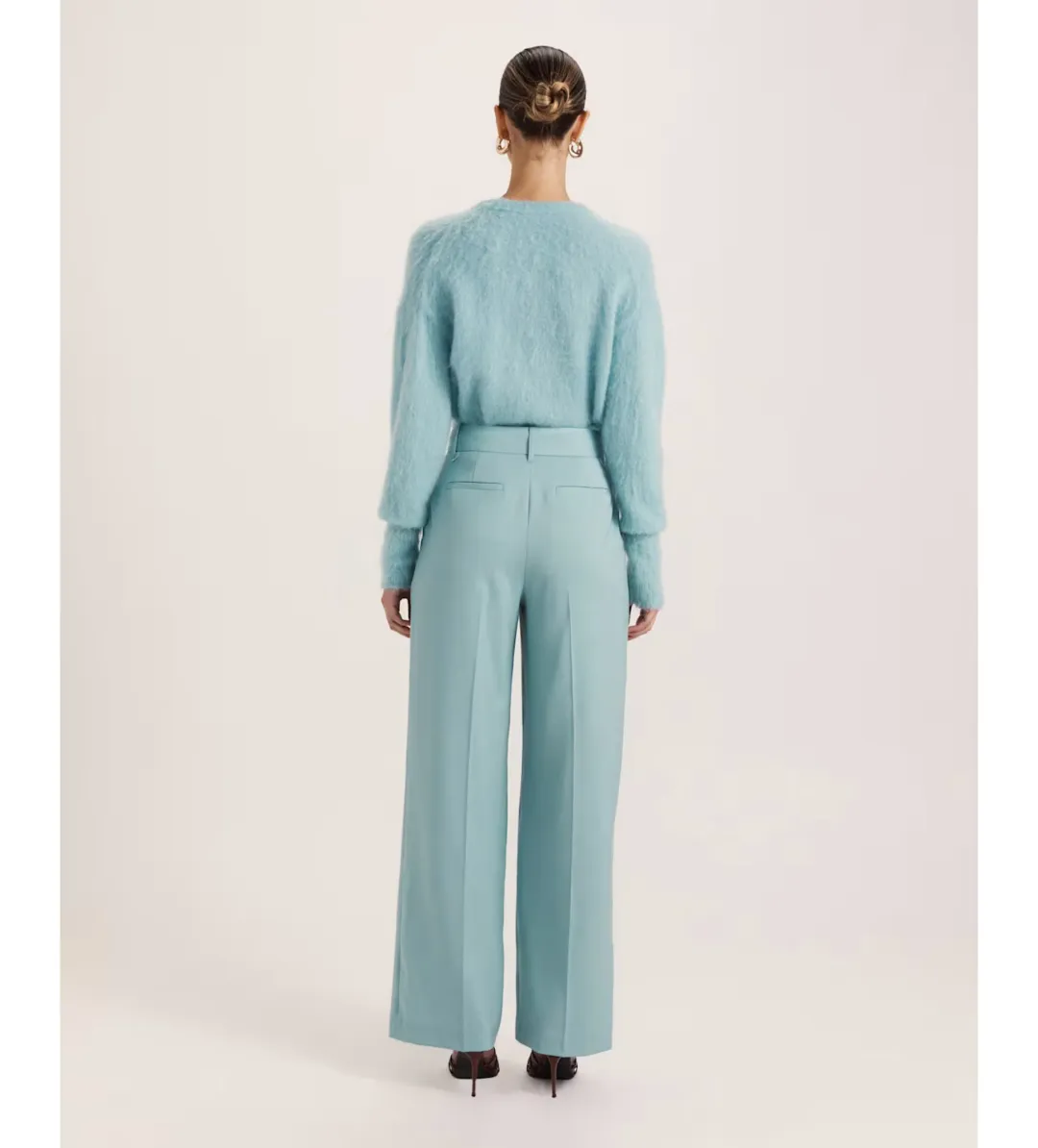 Saba Suki Wide Leg Wool Pants in Seafoam size AU12 for rent on The Volte - main image