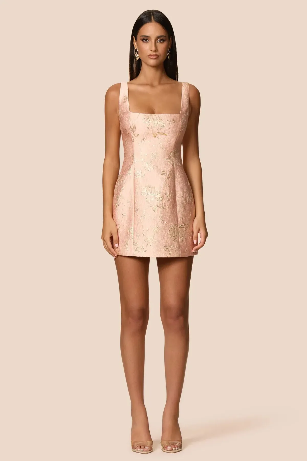 Love Nookie Claudia Mini Dress in Peach Size S / AU8 for rent on The Volte - main image