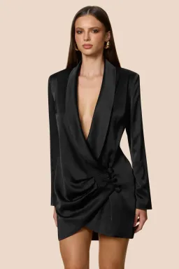 Love Nookie Penelope Blazer Dress  Black Size 10 for rent on The Volte - image 4