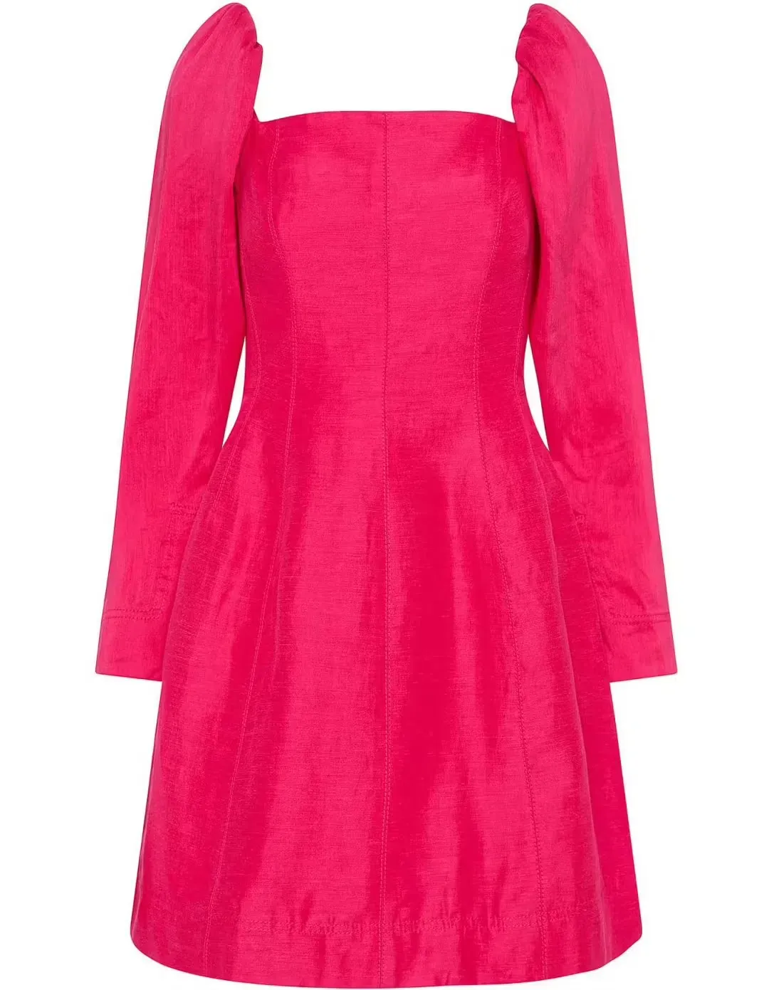 Aje Baret Sleeved Mini Dress in Pink Size 12 for rent on The Volte - main image