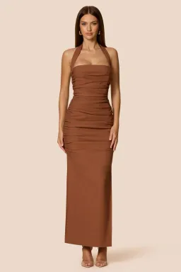 Love Nookie Zenya Maxi Dress Caramel Size 12 for rent on The Volte - image 1