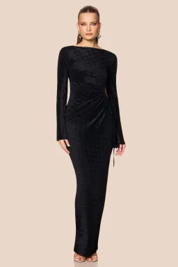 Love Nookie Mirage L/S Maxi Gown Black Size AU 8 for rent on The Volte - image 2