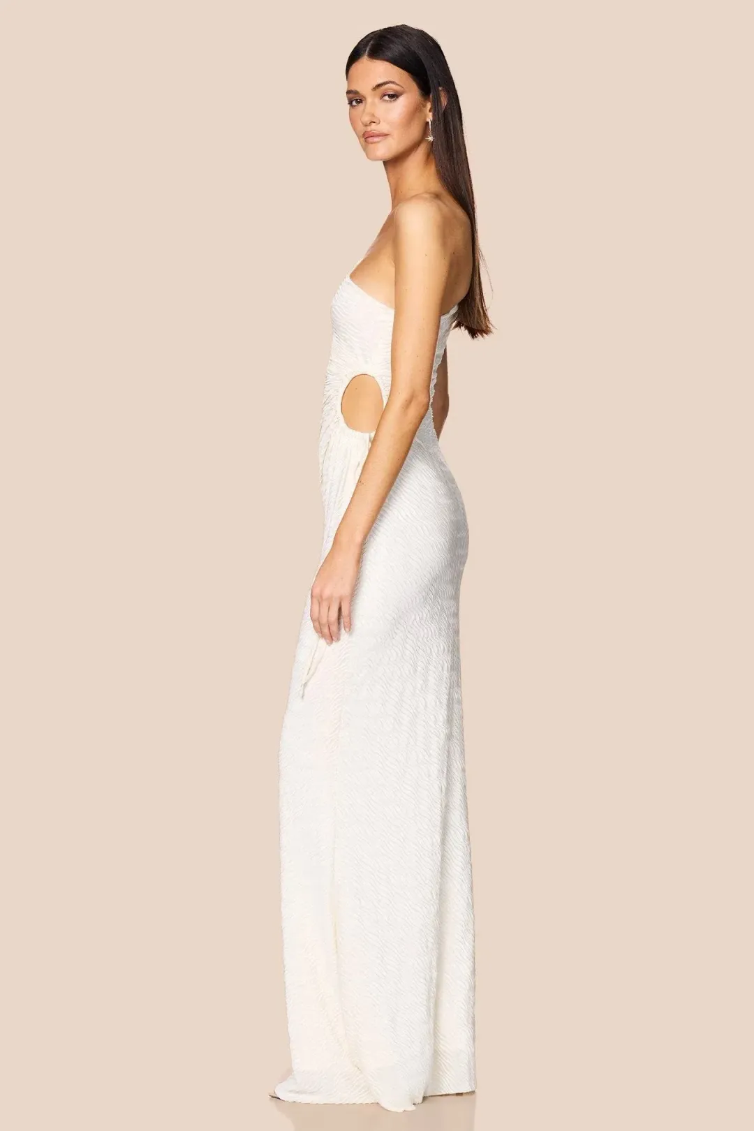 Love Nookie Mirage O/S Maxi Dress in Cream Size AU 10 for rent on The Volte - main image