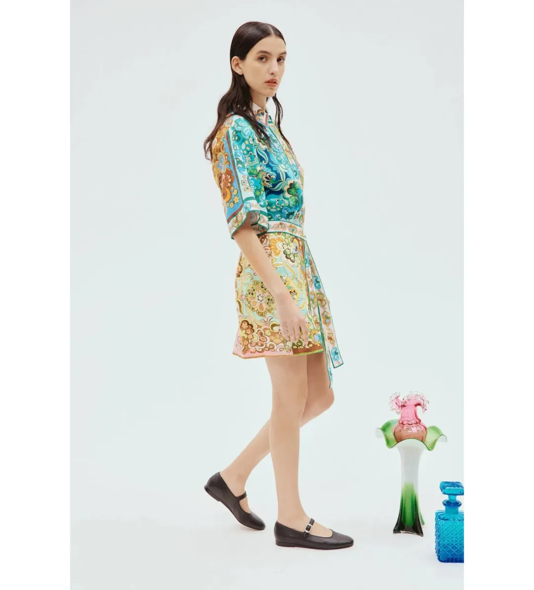 Alemais Dreamer Mini Dress Multi Print Size 8 for rent on The Volte - main image