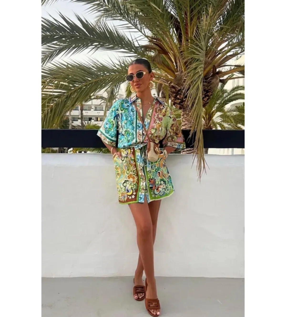 Alemais Dreamer Mini Dress Multi Print Size 8 for rent on The Volte - main image