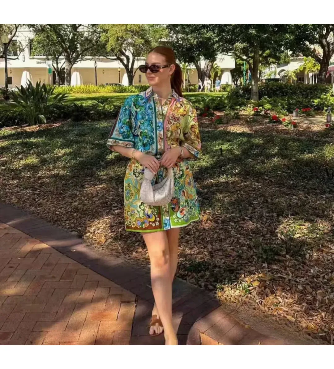 Alemais Dreamer Mini Dress Multi Print Size 8 for rent on The Volte - main image