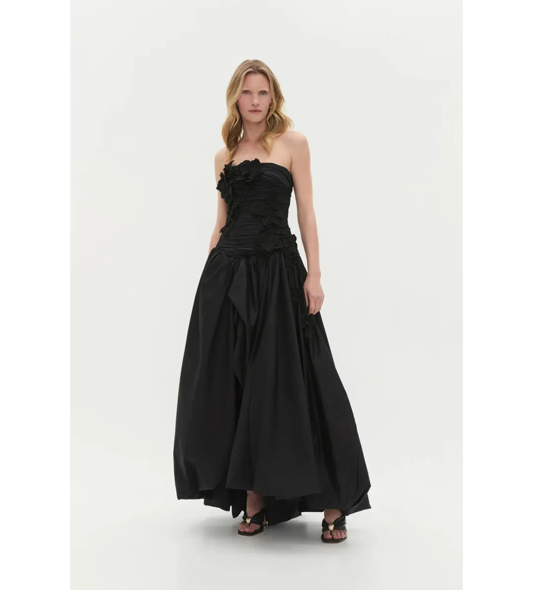 Aje Splendor Flower Gown in Black Size AU 8 for rent on The Volte - main image
