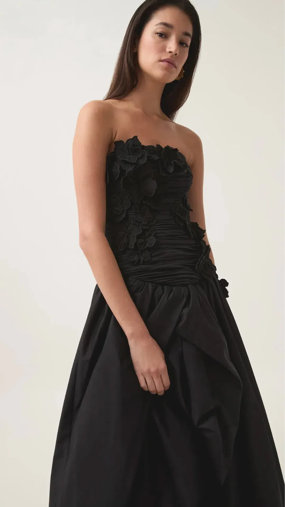 Aje Splendor Flower Gown in Black Size AU 8 for rent on The Volte - main image
