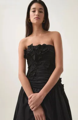 Aje Splendor Flower Gown in Black Size AU 8 for rent on The Volte - image 3