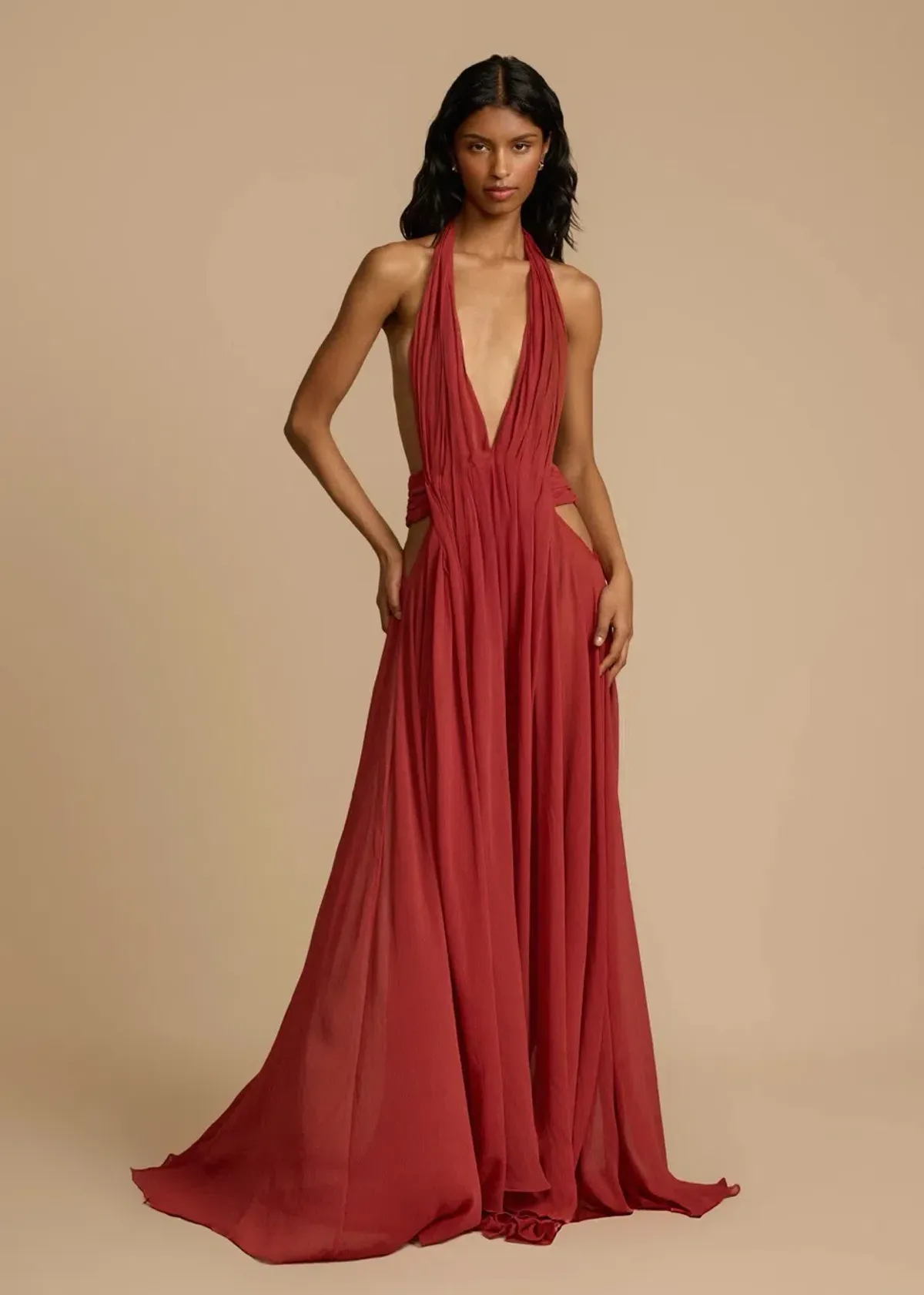 Arcina Ori Florence Dress in Red Size S / AU8 for rent on The Volte - main image