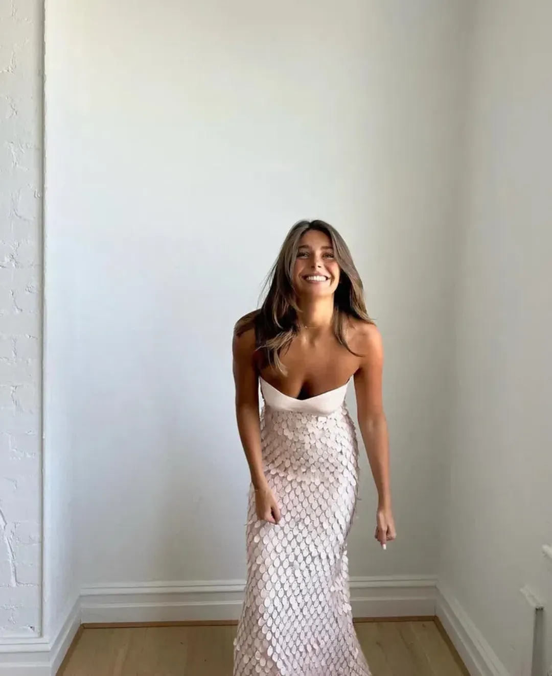 Manning Cartell Extreme Balconette Dress Maxi Light Pink Size AU 6 for rent on The Volte - main image