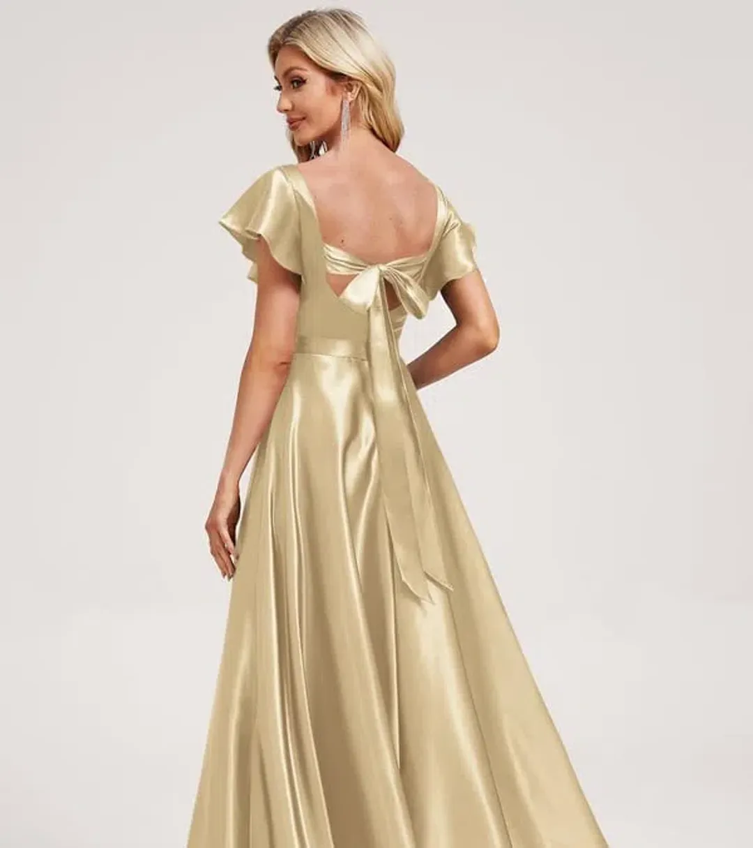 JJ'S House Champagne Dress Gold Size AU22 for rent on The Volte - main image