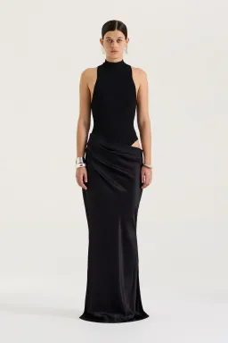 Henne Soraia Dress Maxi Black Size AU 6  for rent on The Volte - image 2