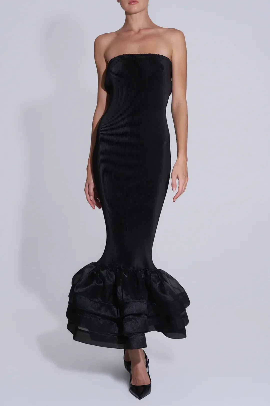 L'idee Woman Ramblas Midi Dress Black Size 8 for rent on The Volte - main image