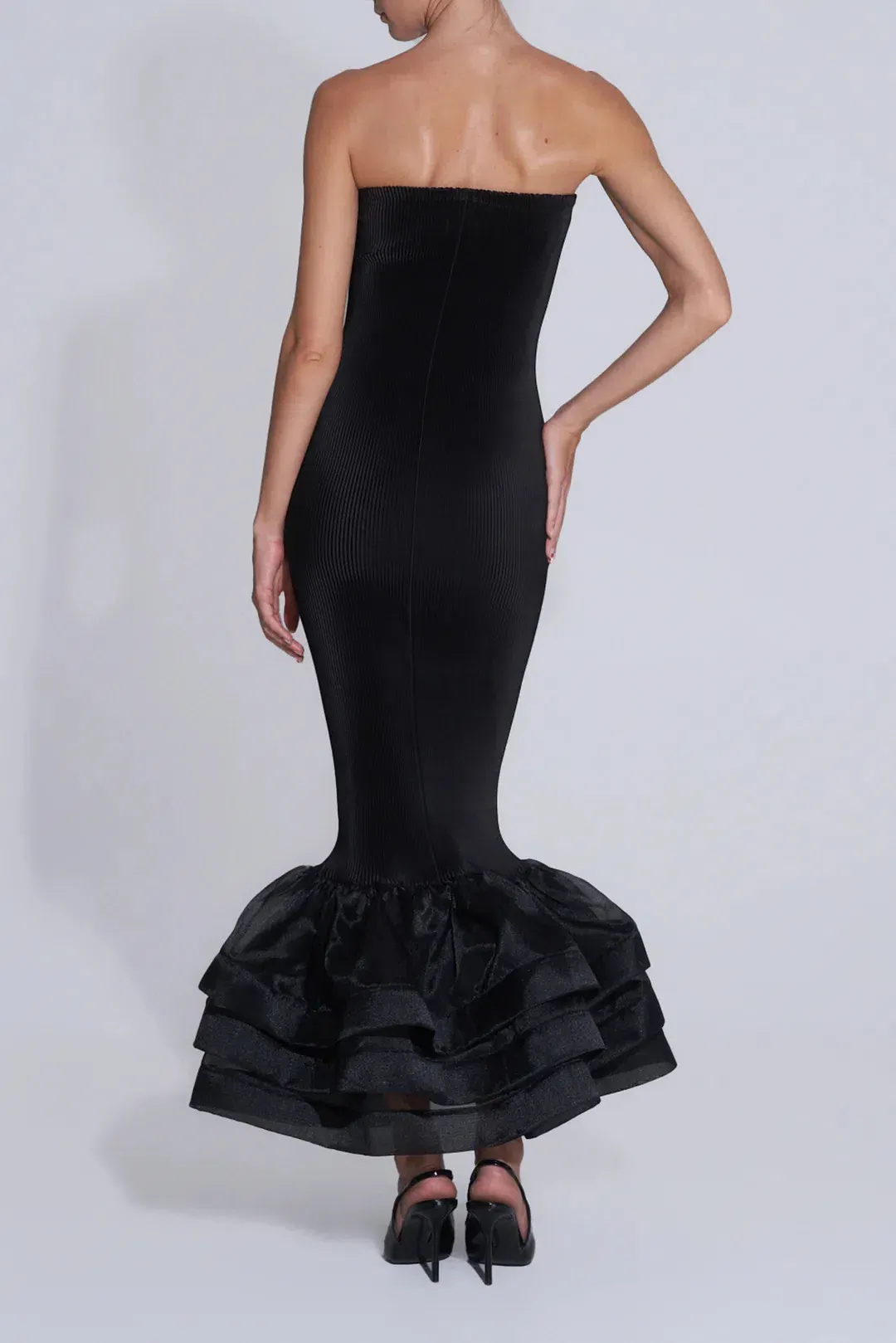 L'idee Woman Ramblas Midi Dress Black Size 8 for rent on The Volte - main image