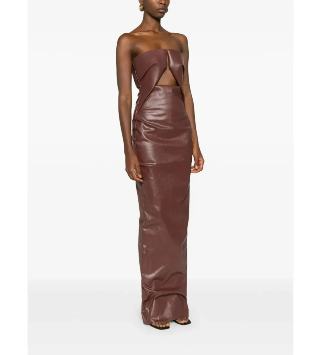 Rick Owens Prong Gown Brown Size AU 6 for rent on The Volte - main image