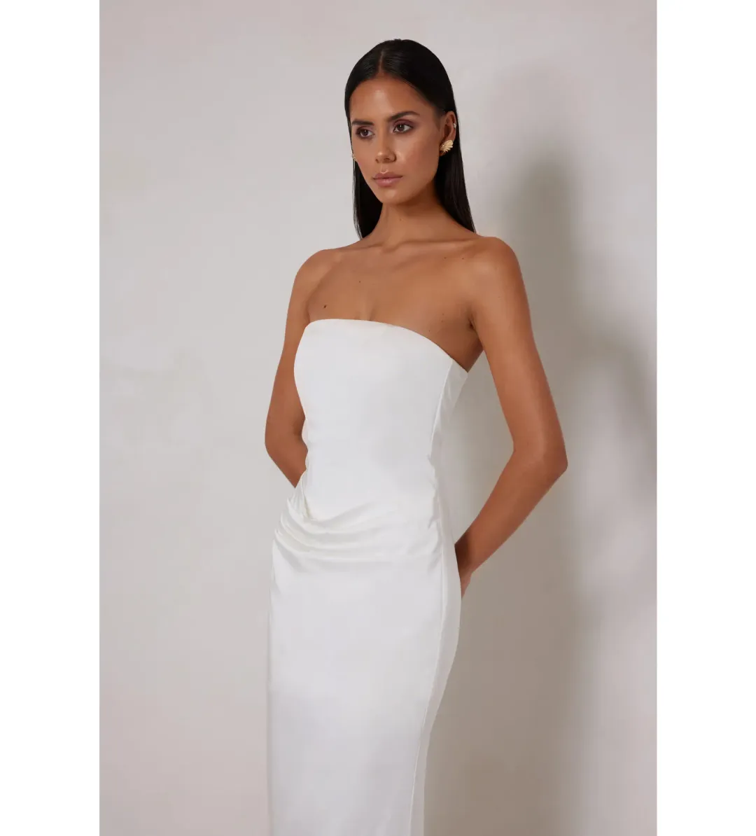 Elle Zeitoune Annie Maxi Dress White Size 8 for rent on The Volte - main image