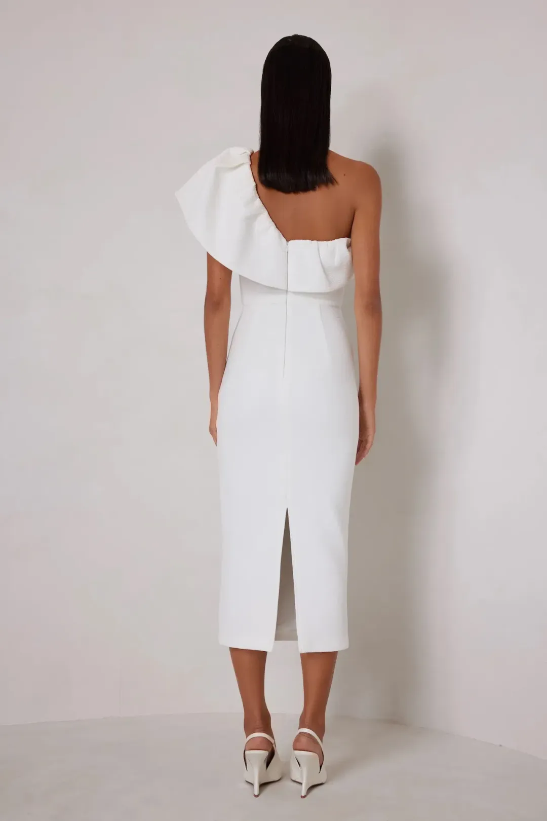 Elle Zeitoune Sharleene Midi Dress White Size 8 for rent on The Volte - main image